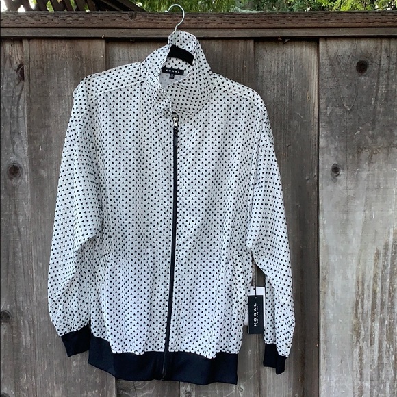 Koral Jackets & Blazers - {Koral} triangle black and white jacket
